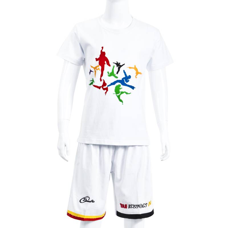 taekwondo short-sleeved cotton-skinned t-shirts in summer taekwondo t-shirts can be used to define the same shape