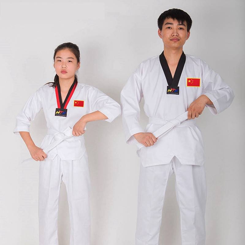 Taekwondo wears a full-time cotton-dove adult child, male and female, training long-sleeved long-sleeved pants, four seasons of full-tang taekwondo