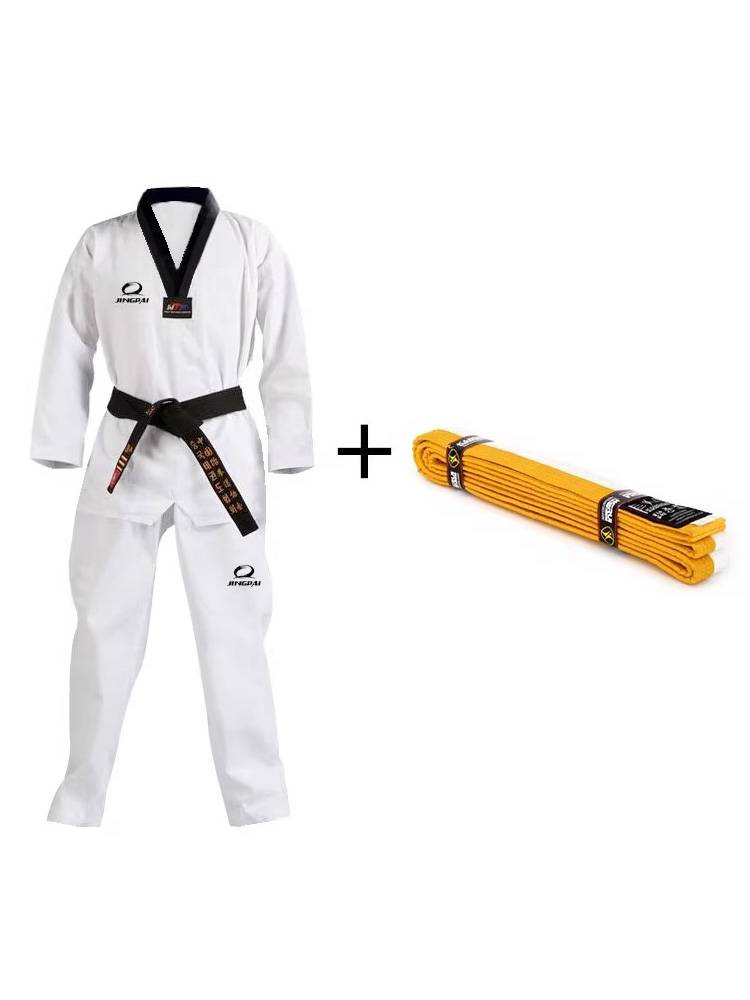 Paper taekwondo clothing children's adult training equipment all cotton long -sleeved men and women taekwondo training clothing suits