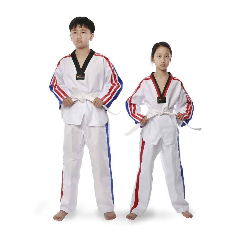 Switching Tiger Taekwondo clothing adult children, children, men and women, big grid taekwondo clothes coach service support customized