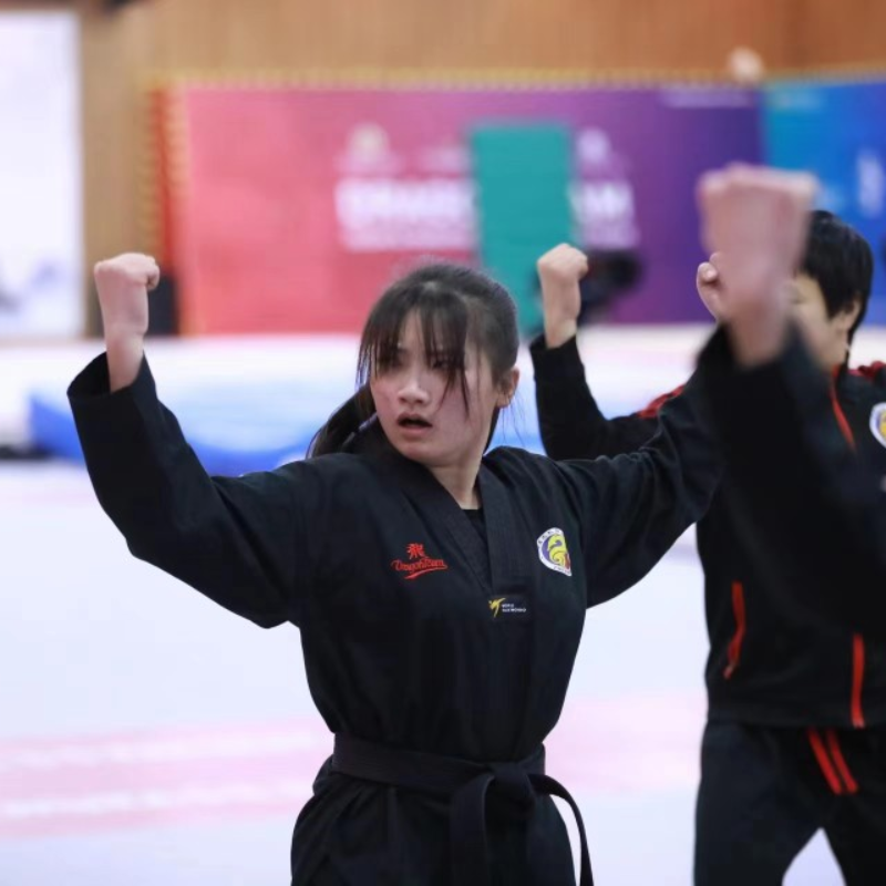 Chinese Dragon Team Taekwondo Demonstration Team Chief Sleeve Cascane Dragon Boxing Kids Coach Service Taekwondo Clothing