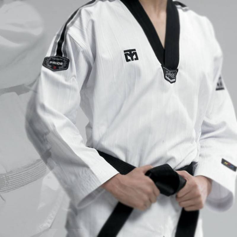 MOOTO men's and women's cotton cotton all -cotton adult summer Taekwondo clothing Taekwondo coach performance black products
