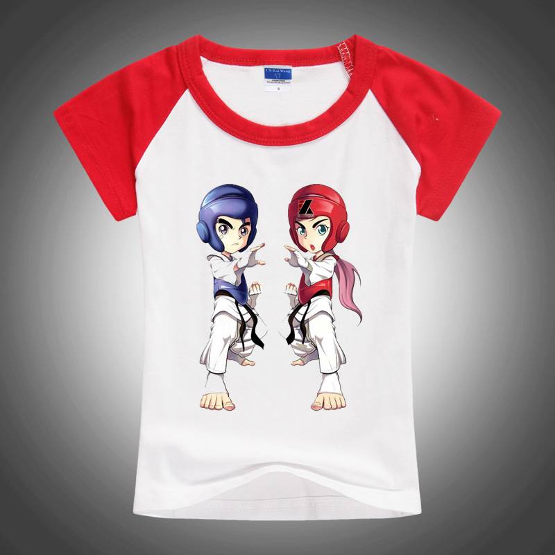 TAEKWONDO T-SHIRTS ARE DESIGNED FOR BOYS AND GIRLS WHO CAN USE SWEAT AND AIR DURING THE SUMMER