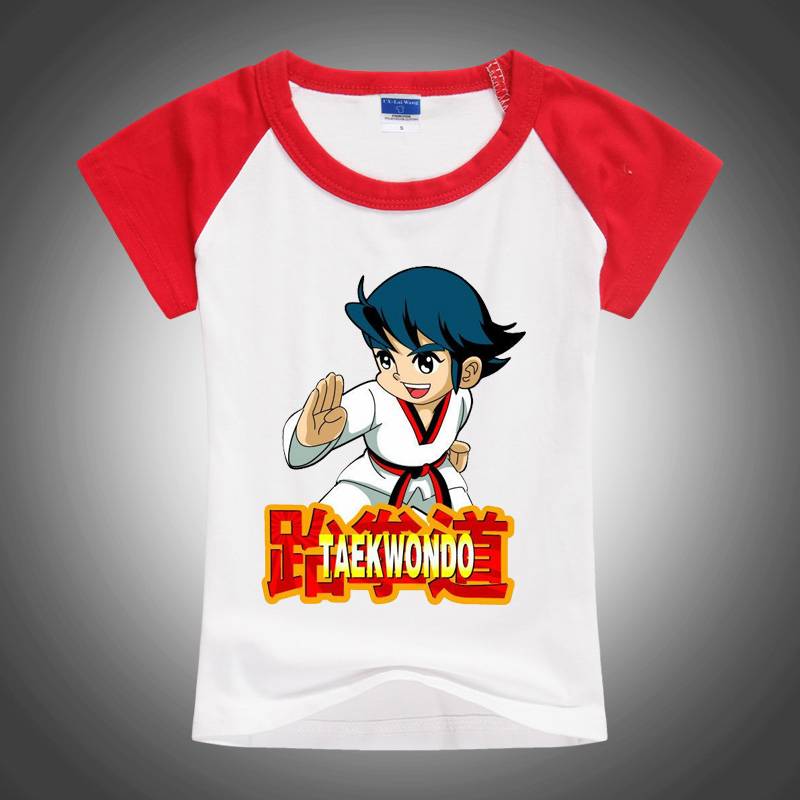 TAEKWONDO T-SHIRTS ARE DESIGNED FOR BOYS AND GIRLS WHO CAN USE SWEAT AND AIR DURING THE SUMMER
