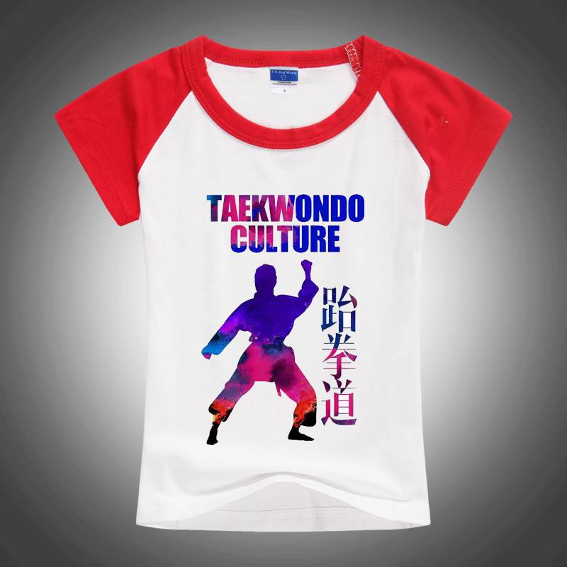 TAEKWONDO T-SHIRTS ARE DESIGNED FOR BOYS AND GIRLS WHO CAN USE SWEAT AND AIR DURING THE SUMMER