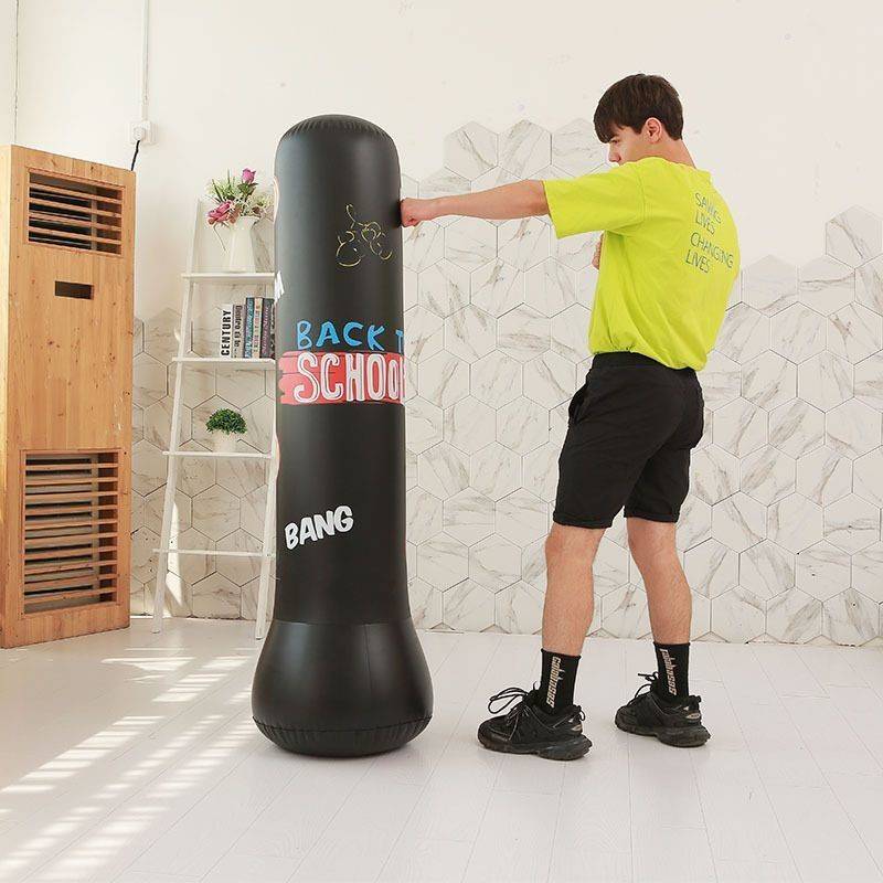 A full set of children's fitness inflatable boxing column vertical sandbags, towering adults, taekwondo equipment