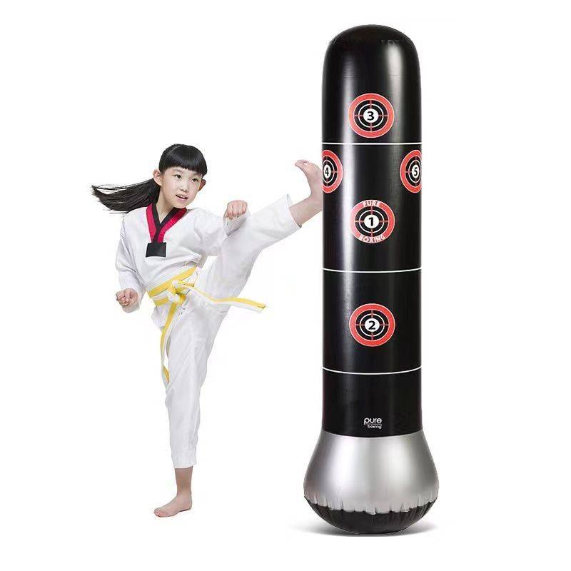 A full set of children's fitness inflatable boxing column vertical sandbags, towering adults, taekwondo equipment