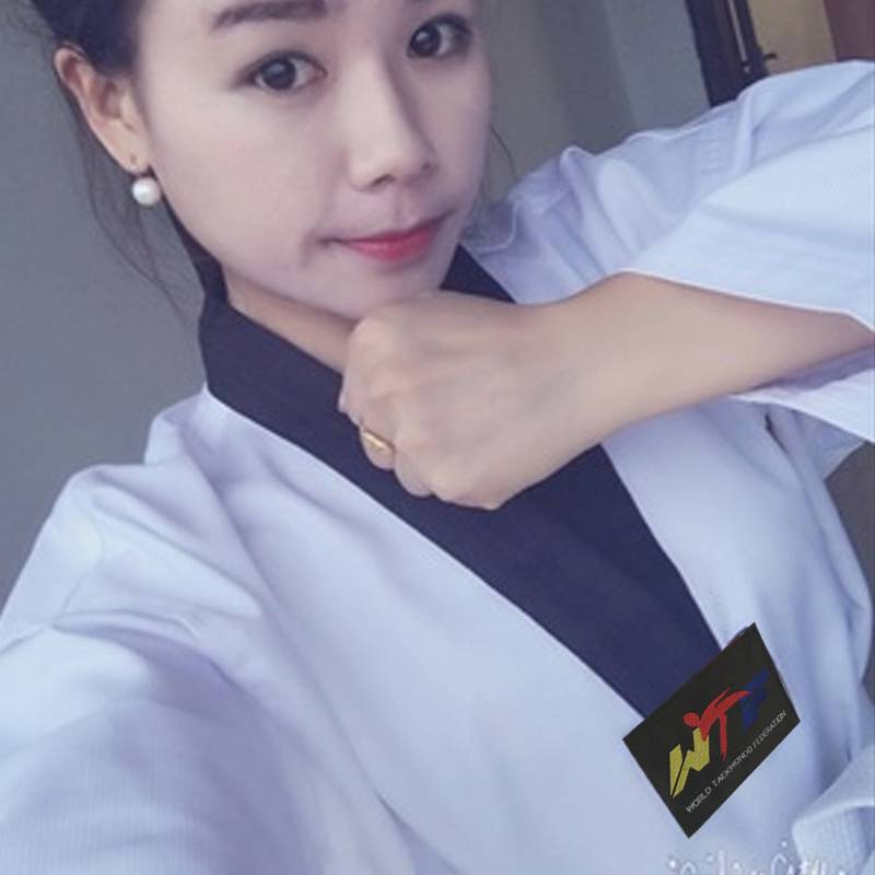 Pure cotton adult children Taekwondo clothing long -sleeved short -sleeved men and women Taekwondo clothing beginners training clothing printing