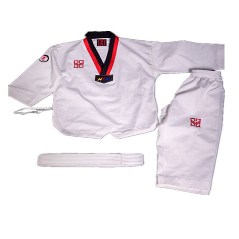 Taekwondo National Team Pure Cotton Winter White Boys and Girls First Class Mail Embroidered Long Sleeves