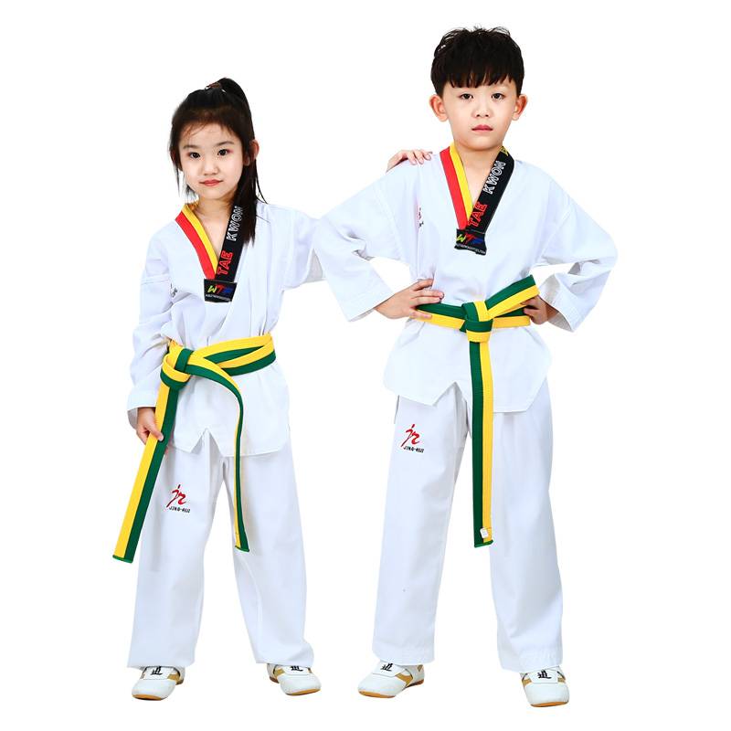 Taekwondo wears long-sleeved cuffs for adults in the summer and training clothes for men and women