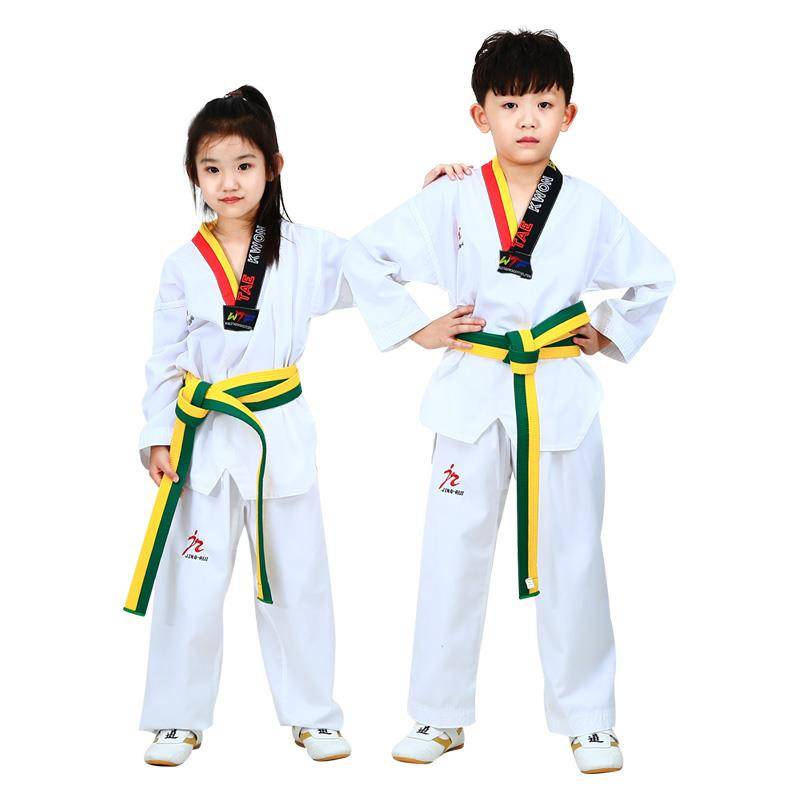 Taekwondo wears long-sleeved cuffs for adults in the summer and training clothes for men and women