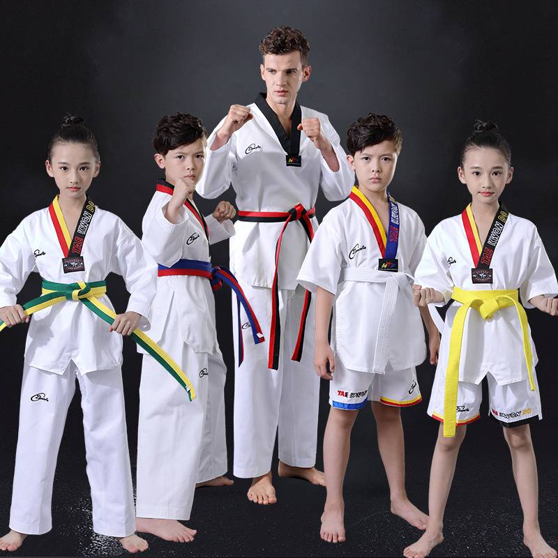 Taekwondo dress for adult university students, male and female trainers tailor-made clothing for beginners in pure cotton clothes