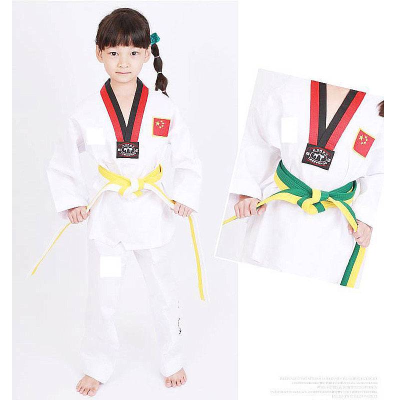 The black belt of the taekwondo children's adult belt