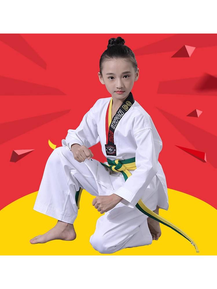 Taekwondo dress for adult university students, male and female trainers tailor-made clothing for beginners in pure cotton clothes