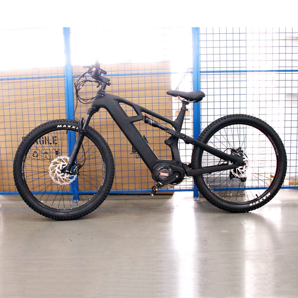 19 Inch Carbon Fiber MTB Ebike Electric Mountain Bike 1000w 48v 17.5ah Lithium Battery Off Road E-Bike Electric Bicycle