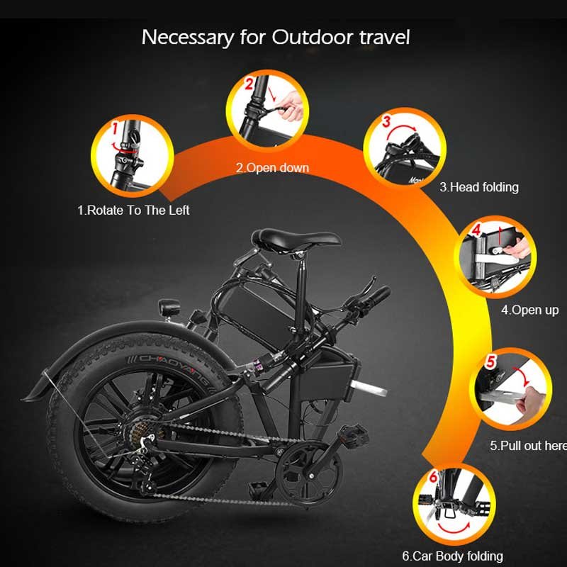 MK011 Bicicleta Electrica Motor 500W 20Inch Ebike 1000W Fat Tires 48V 750W Eu Fatbike Bicycle Electric City Bike