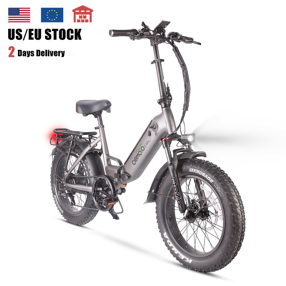 US EU Stock Fast Folding 48V 13Ah 750w Electric Bicycle Cheap Long Range 20" Fat Tire Folding Electric Bike For Adults