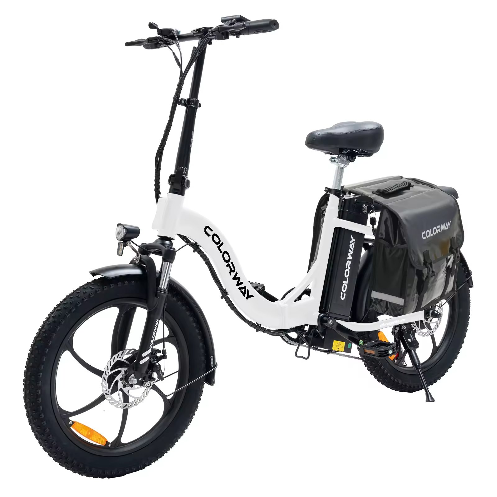 EU UK Stock Colorway BK6S Electric Bicycle 20 Inch Foldable Night Light Pedal Assist Seat Height Adjustable Electric City Bike