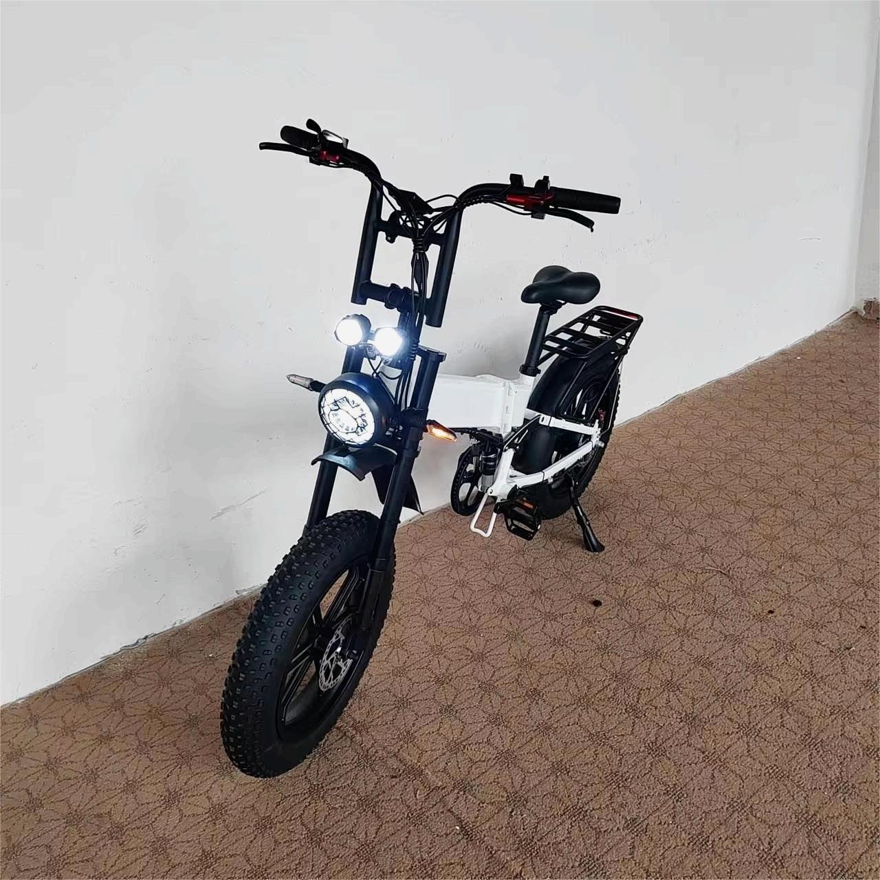 750W e bike Bafang Motor Electric Folding Bike 52V21Ah Hydraulic Brake Full Suspension Fat Tire Long Range Electric City Bike