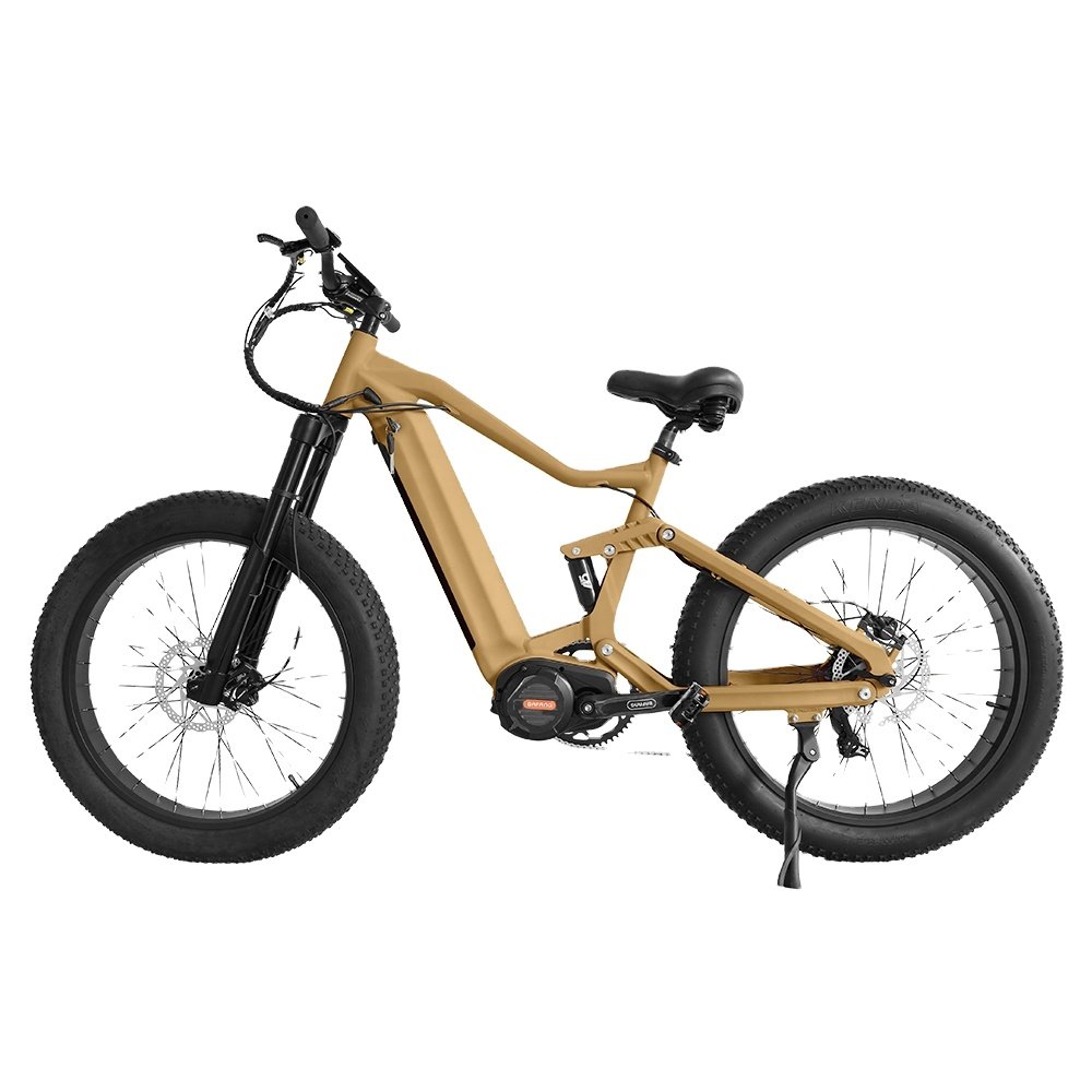 2024 bafang motor full suspension 48v 750w 1000 watt mid drive e bike fat type ebike 26inch fat tire electric bicycle bike