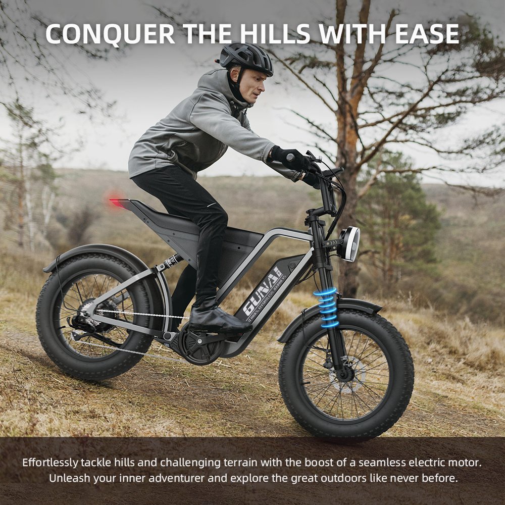 EU GUNAI Y Electric Mountain Bike 1000W 48V 18AH Fat Tire Electric Bike 60KM/H Hydraulic Brake Electric Bike