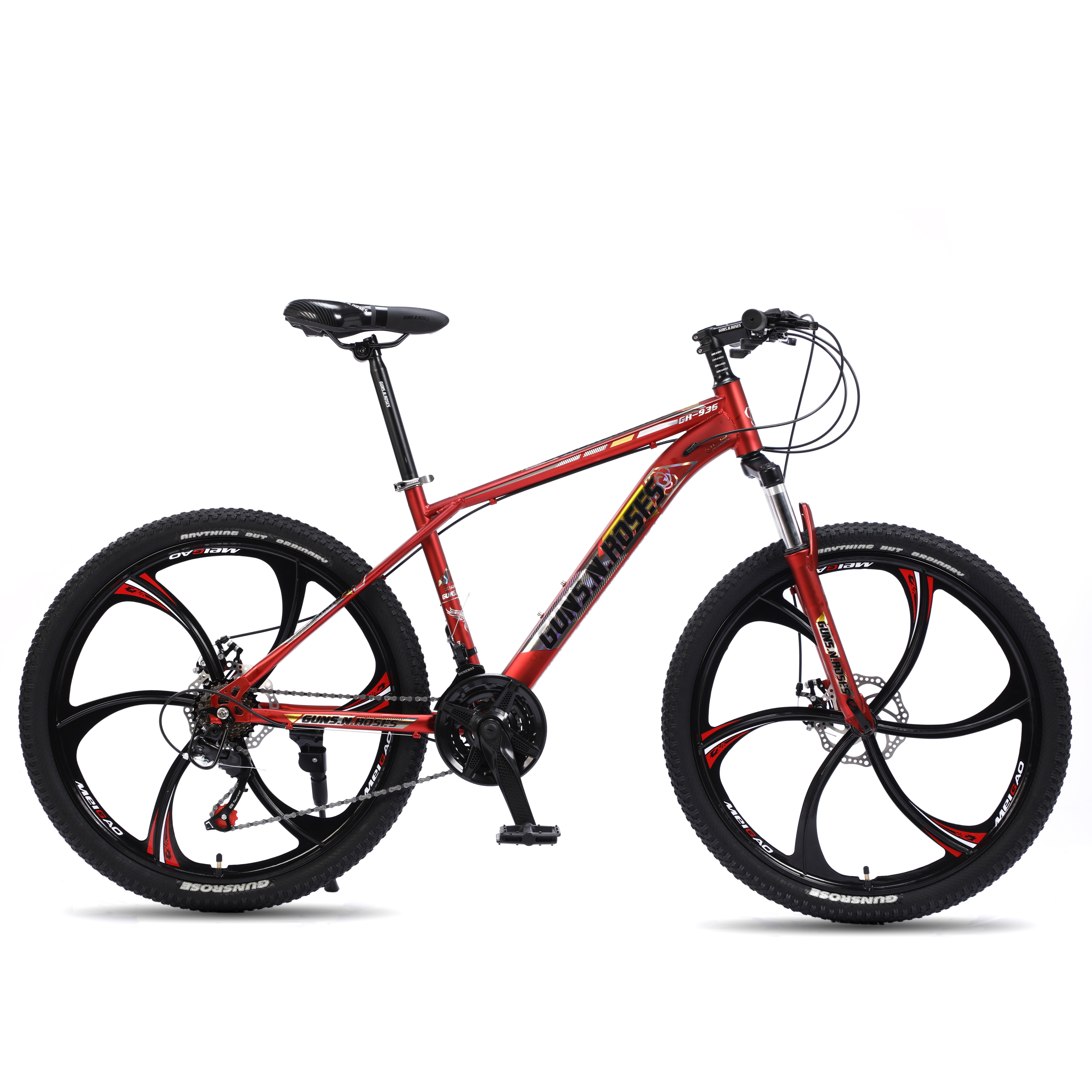 2024 Hot Selling Mountain Bike 24/26/29 Inches Alloy Frame with Carbon Rim Fork Steel Fibre Disc Brake System Ordinary Pedal