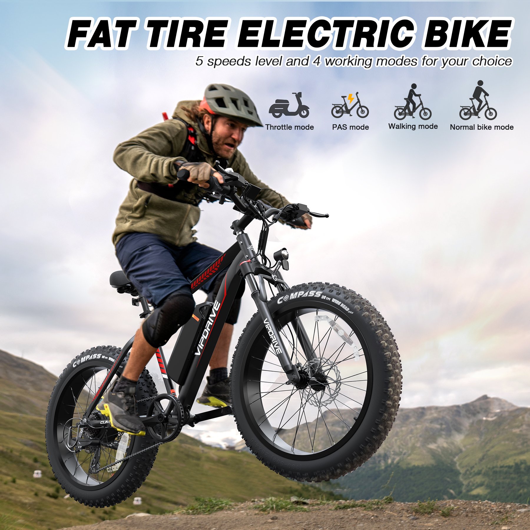 High Quality Canada Warehouse Electric Mountain Bike 48V 500W Brushless Snow Bike 26" Fat Tire 48V 13AH Long Range Ebike
