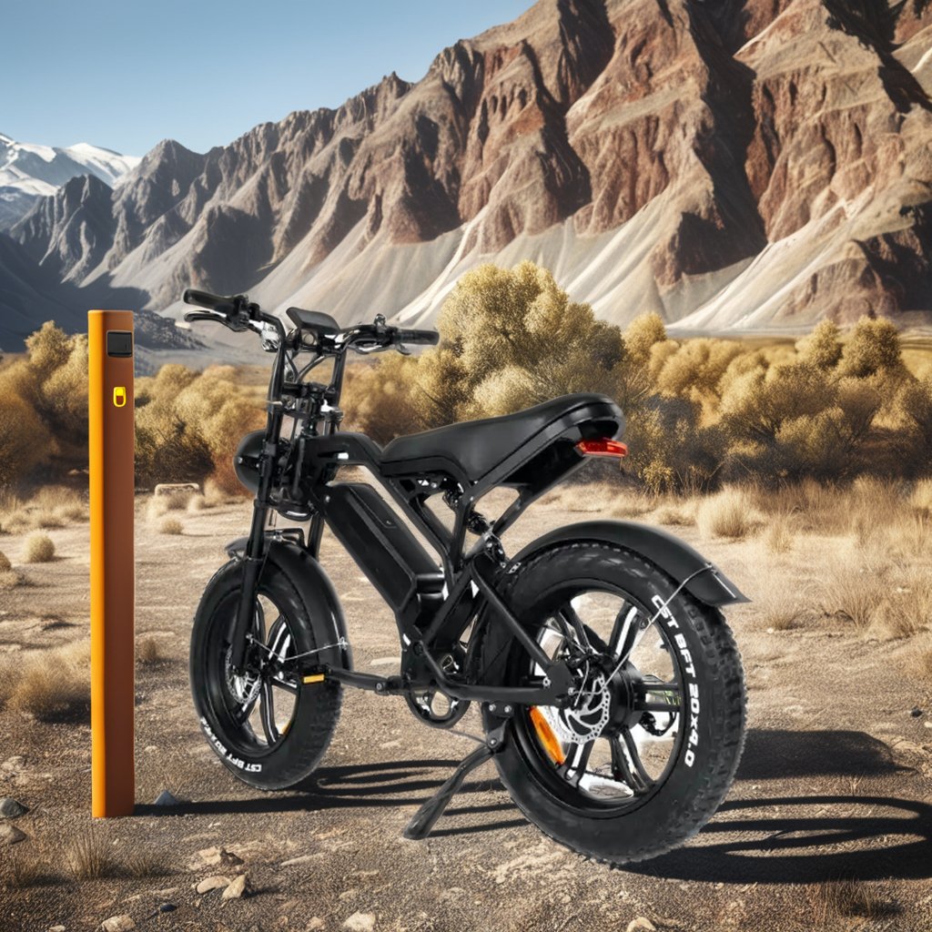V8 Pro Plus Electric City Bike 750W/1000W down Tube Lithium Battery 20 Inch Electric Fat Tire Mountain Ebike