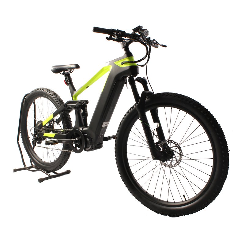 OEM ODM Carbon Fiber Frame Powerful 1000W Mid Motor 11Speed Gears Two Suspension Mountain Ebike Emtb
