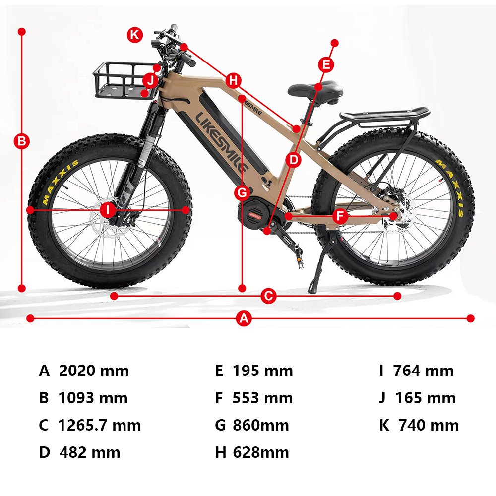Likesmile 26 inch AMD1000 e mountain bikes for hunting cart
