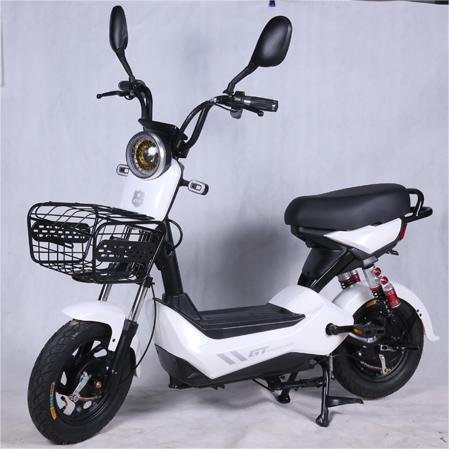 14-Inch 350W/500W Electric City Bike with LCD Display Factory Price 60V Lead Acid Battery Two Seats for Adults 14Inch Ebike