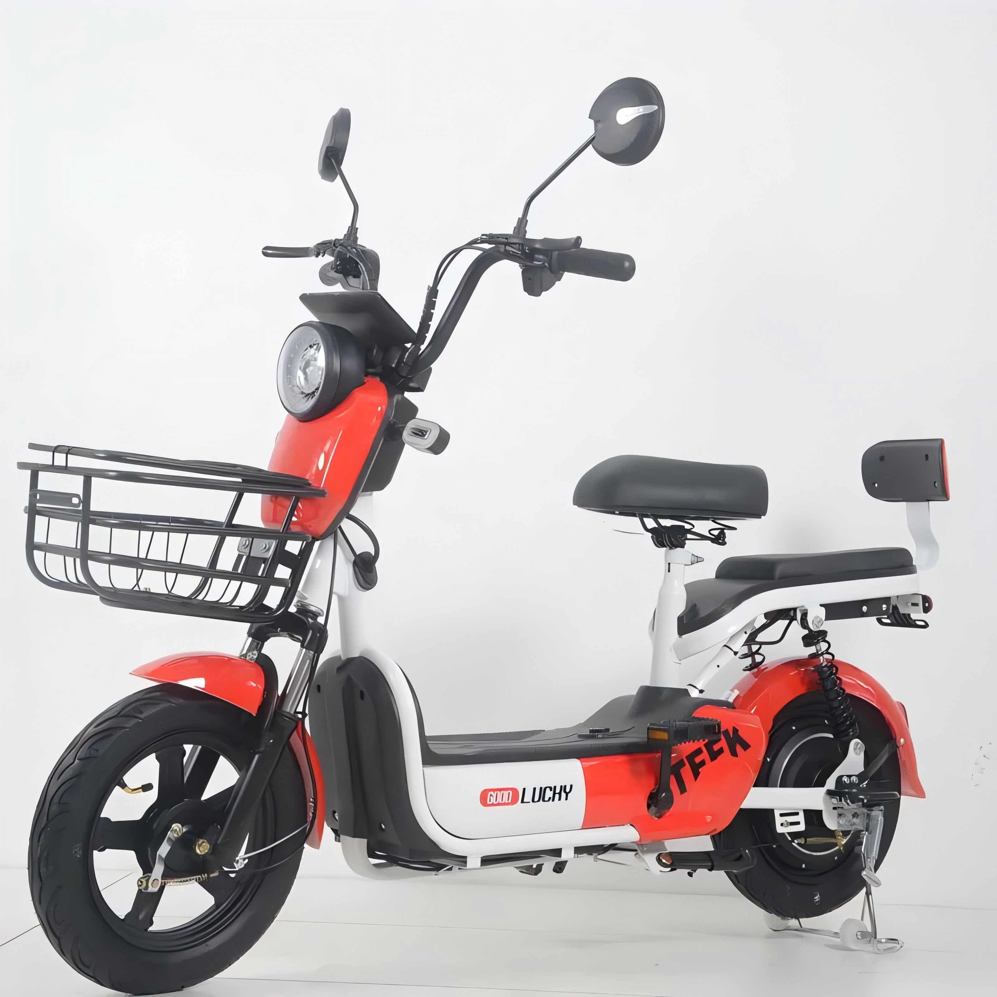 Hot Export 350W Electric Bike High Quality Two-Seater Light Electric City Moped Scooter 48V 500W Cargo Steel Frame Tube Battery