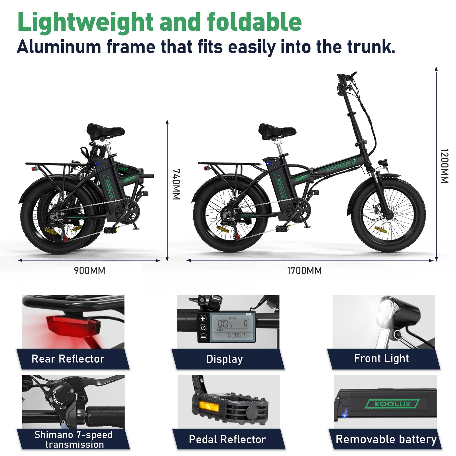 KOOLUX EU Hot Sale Retro Style 18ah 48v Power Electric Bike for Adults 20x3 Inch City Fat Tyre 26 Inch Alloy Frame 36v Voltage