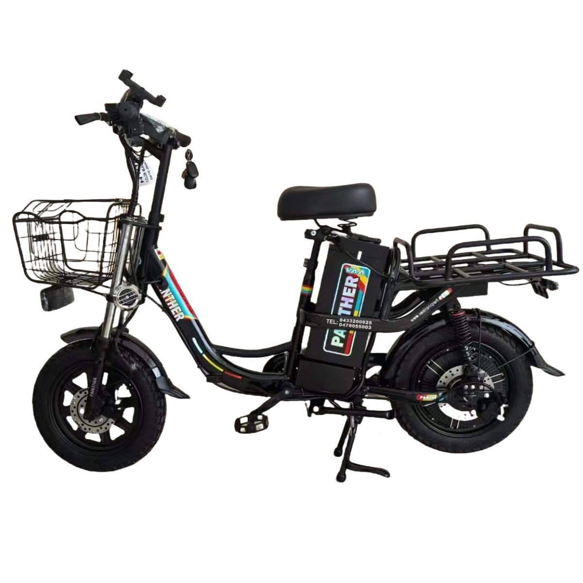 High Quality Electric City Bike 500W 48V/60V 20Ah Electric Scooter 14 inch Vacuum Tires Mobility Ebike delivery food