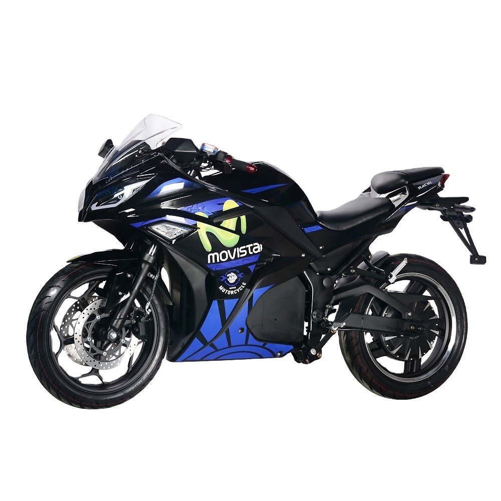 High Mileage 2000w Electric Racing Motorcycle for Students