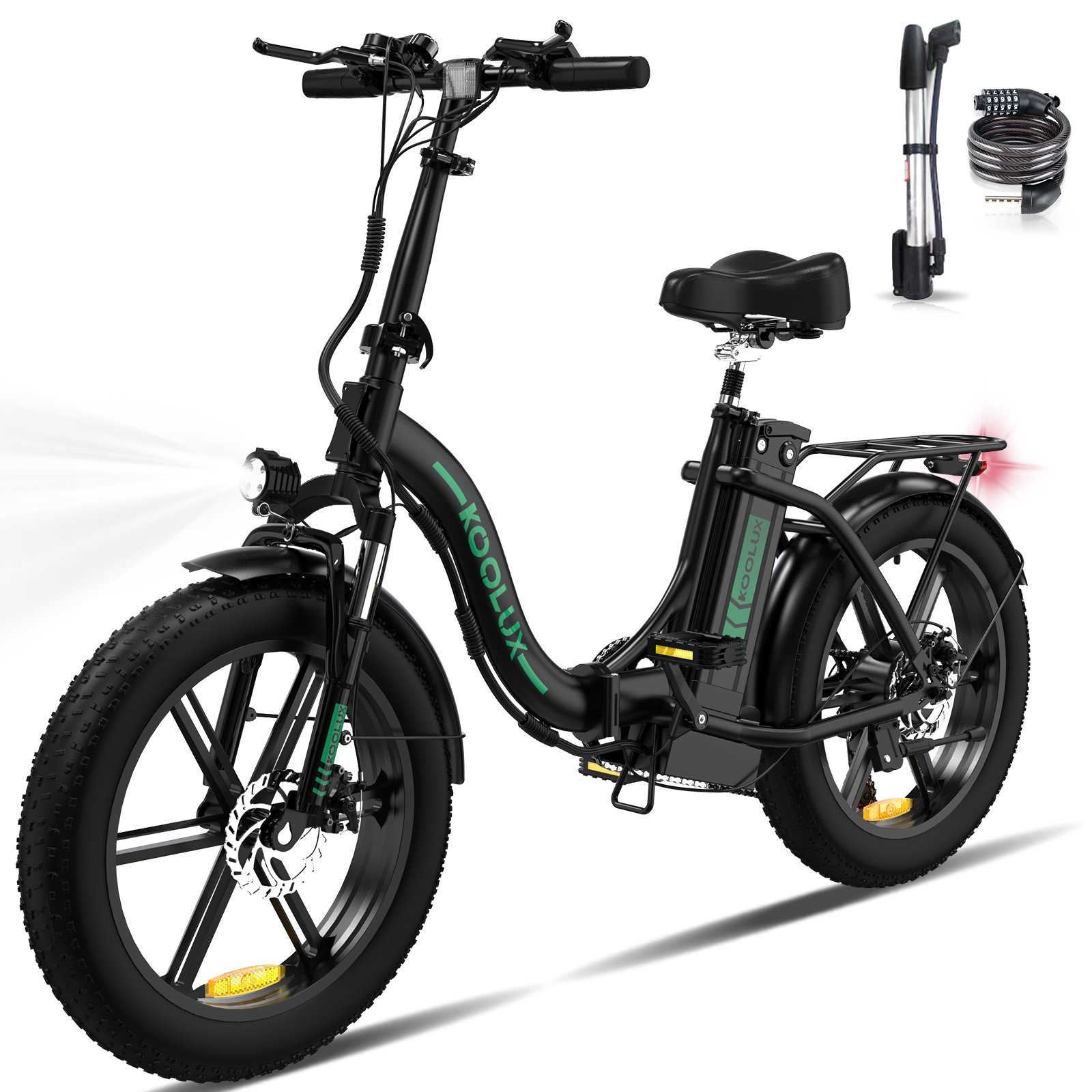 EU Warehouse BK6S 20*4 Inch Electric City Folding Bike 48 V 15Ah Removable Battery 7 Gears Off-Road Mountain E-Bike Men Women