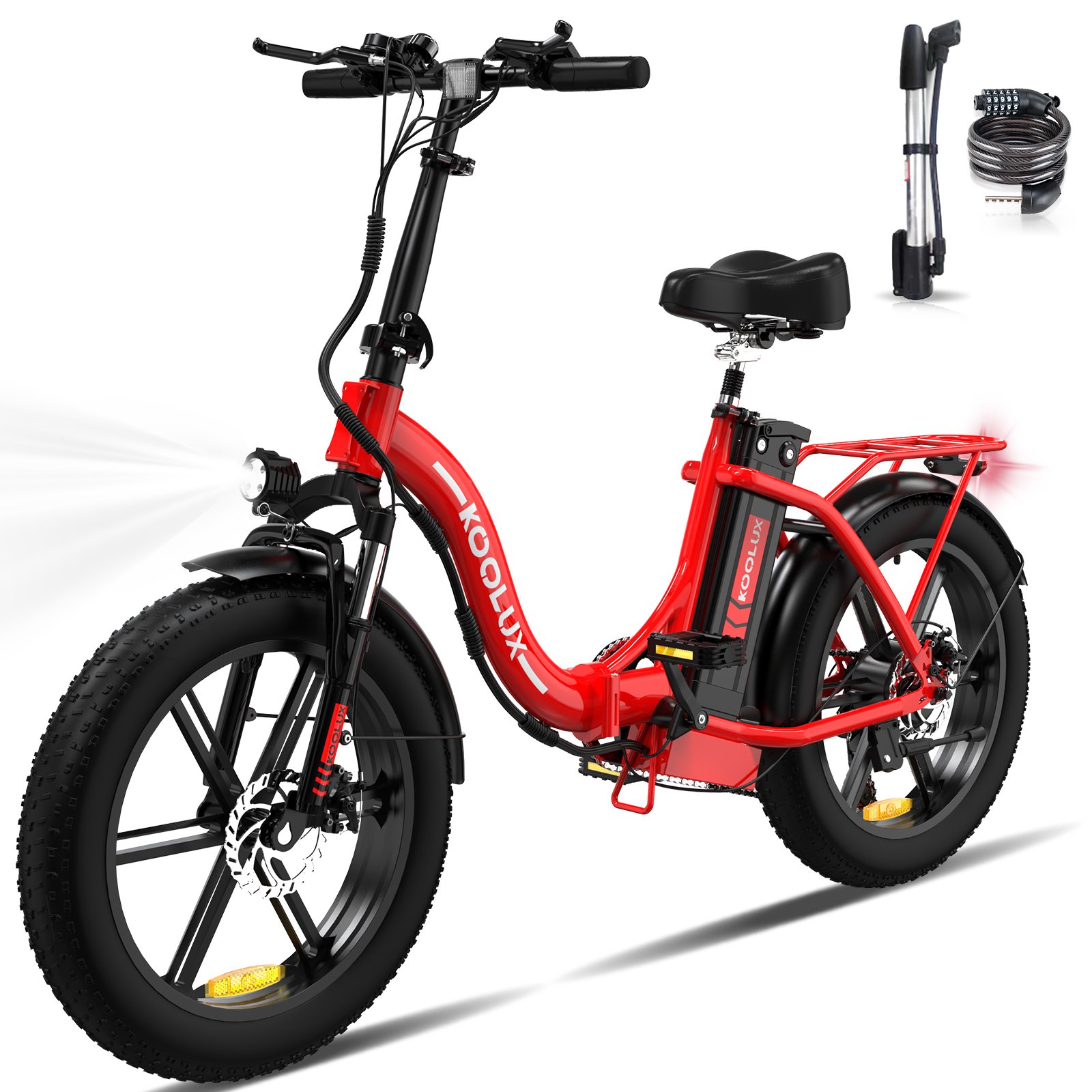 EU Warehouse BK6S 20*4 Inch Electric City Folding Bike 48 V 15Ah Removable Battery 7 Gears Off-Road Mountain E-Bike Men Women