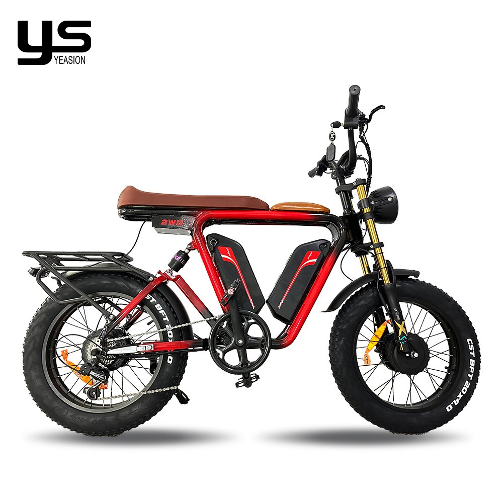 Ebike Dual 1000w bafang motor 48v22ah dual battery S-amsung long range full suspension hydraulic brake fat tire electric bicycle