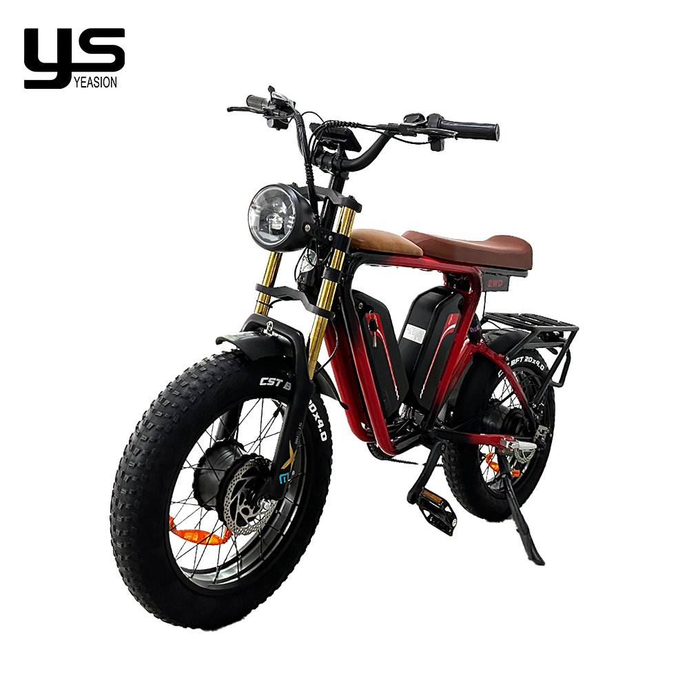 Ebike Dual 1000w bafang motor 48v22ah dual battery S-amsung long range full suspension hydraulic brake fat tire electric bicycle