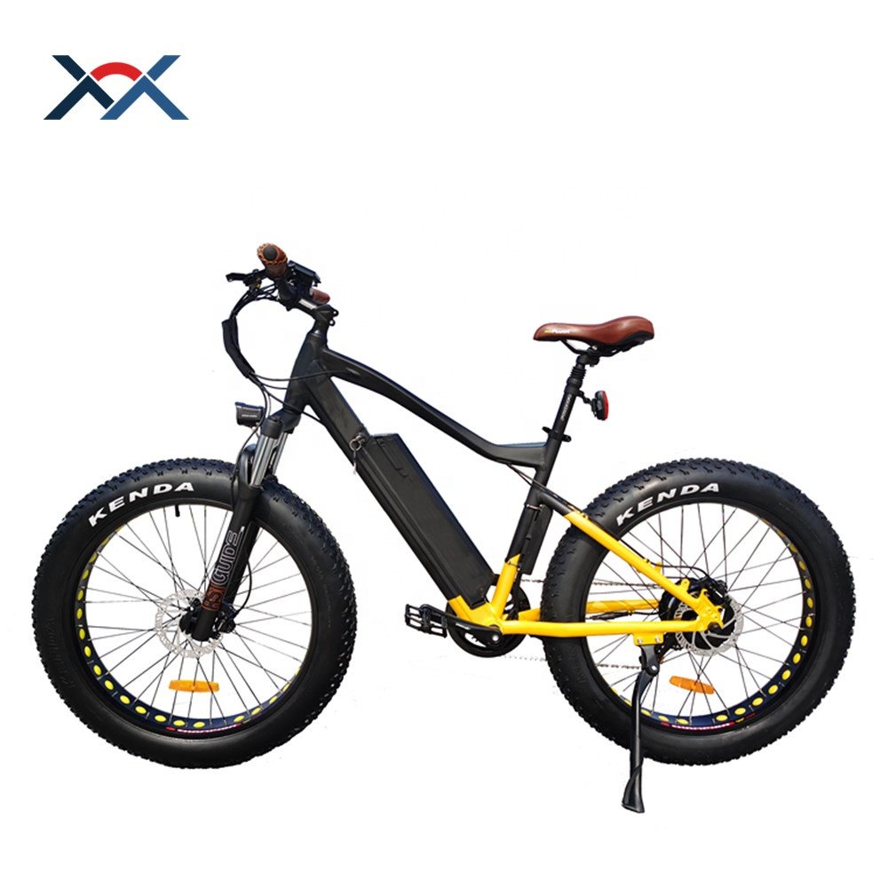 48V 750W 1000W Mountain Style Fat Boy Electric Bike 26" Tires Tourney 7-speed-gears Fat Electric Mountain Bike