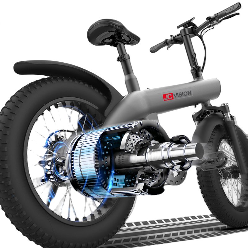JCVISION Custom Aluminum Alloy off ridding 20 inch Off Road Tires e bicycle Lithium Battery Climb Angle 25 Folding Electric Bike
