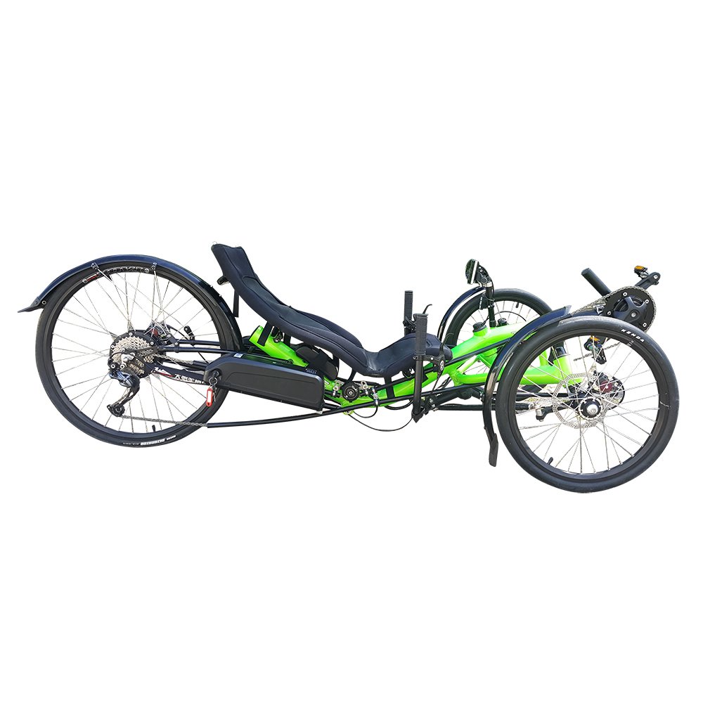 36v 250watt Racing Traveling Aluminum Frame Electric Tadpole Recumbent Tricycle For Old Disabled People