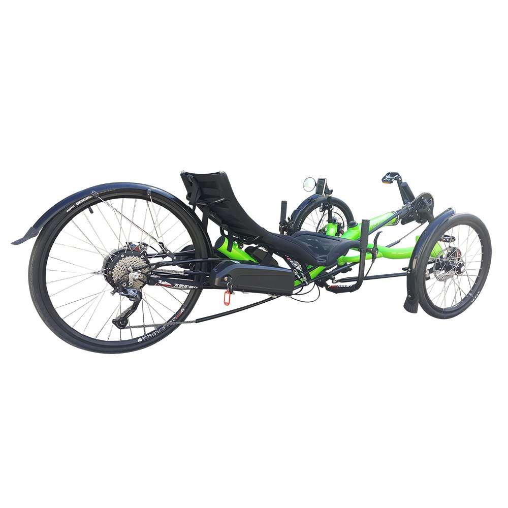 36v 250watt Racing Traveling Aluminum Frame Electric Tadpole Recumbent Tricycle For Old Disabled People