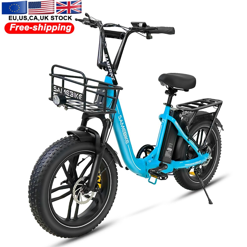 EU Stock Electric Folding City Bike 20 Inch Aluminum Fat Tire E Bike 48V 750W 13AH Ebike
