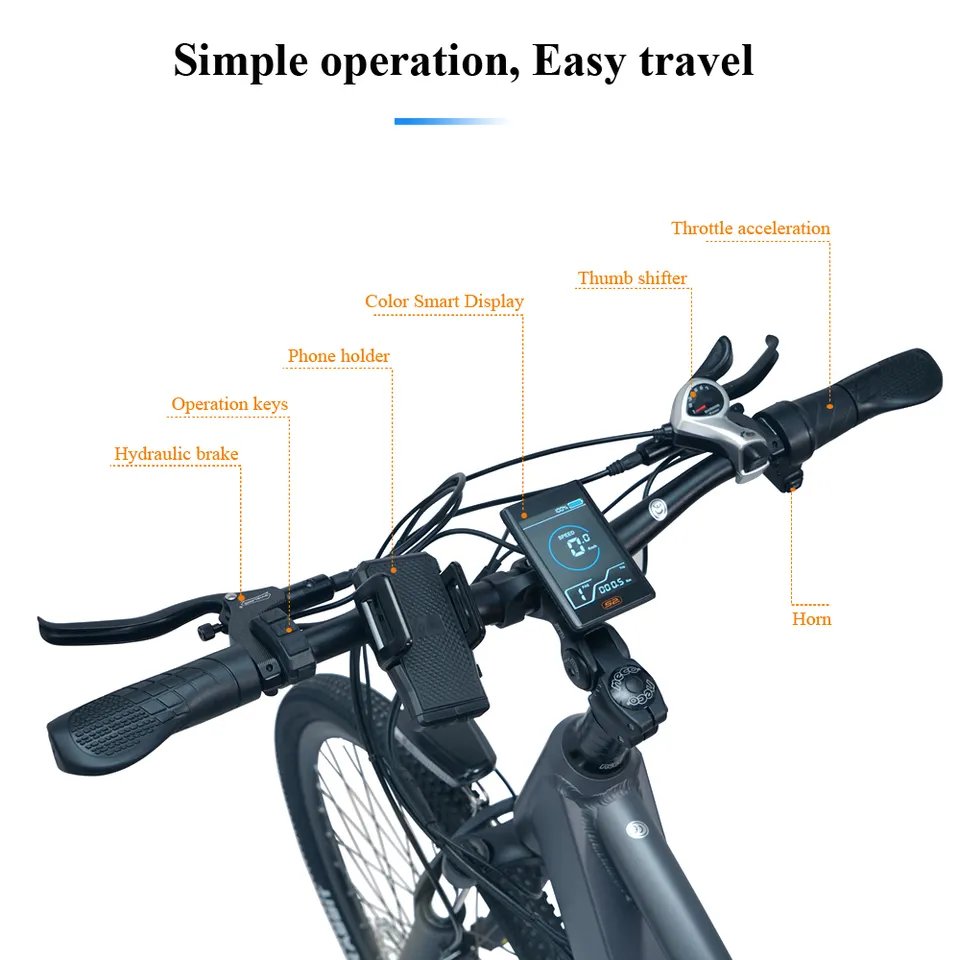 Professional Design TOODI F26 EU Warehouse Fast Shipping Adults With Front Oil Suspension Fork Fat Tire Electric Bike