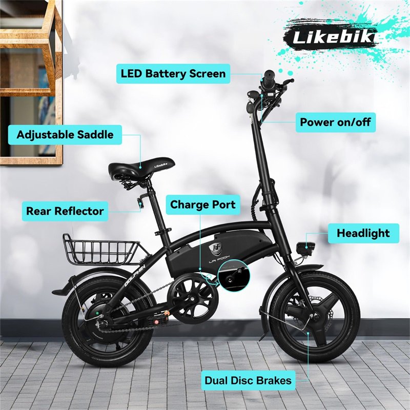 Cheap price Dolphin Mini Folding Electric Bicycle 250W 25km/h 14 Inch Electric City Bike Foldable Ebike for adult