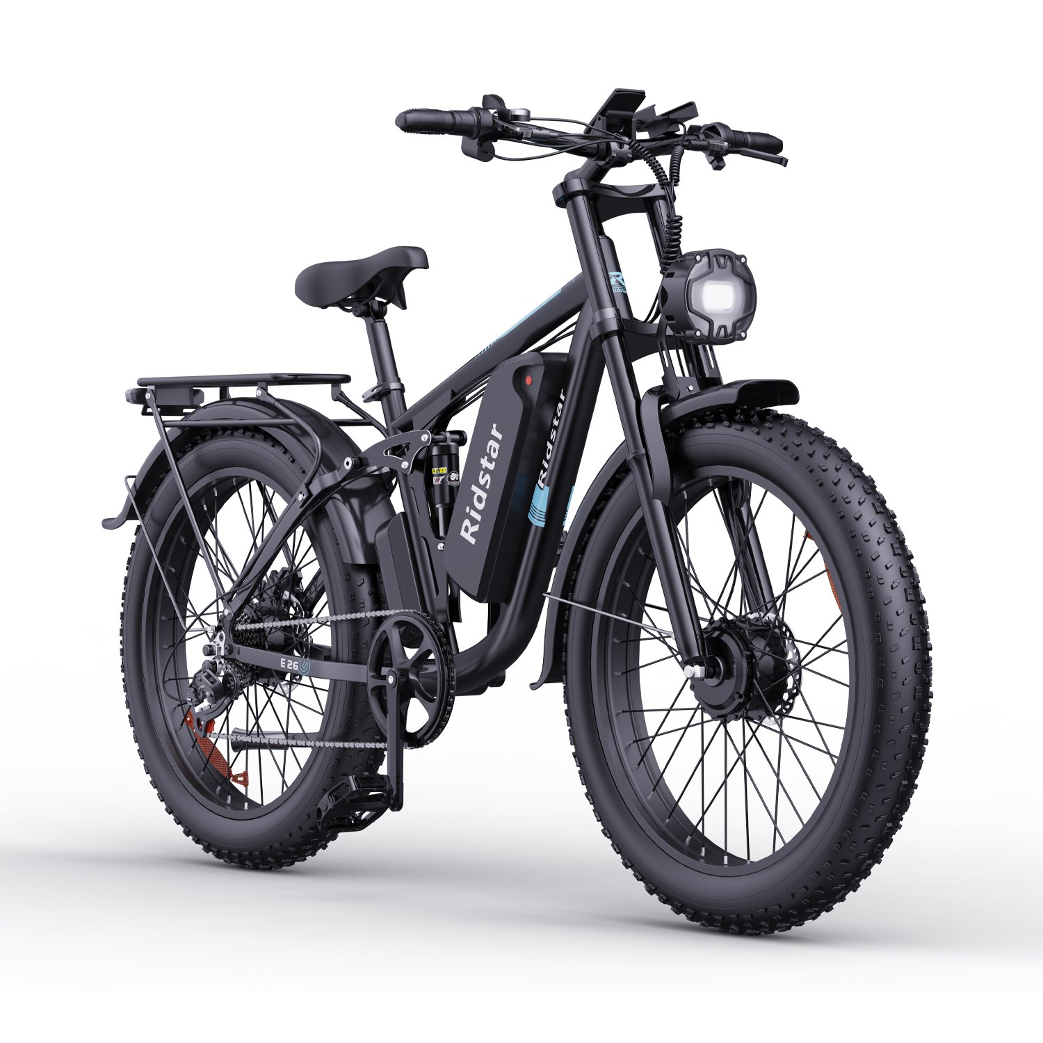 Dual Motor 2000W 2024 New Design Electric Mountain Bikes E26PRO 48V 23AH 26 Inch Fat Tire Electric Bikes Off Road Electric Bike