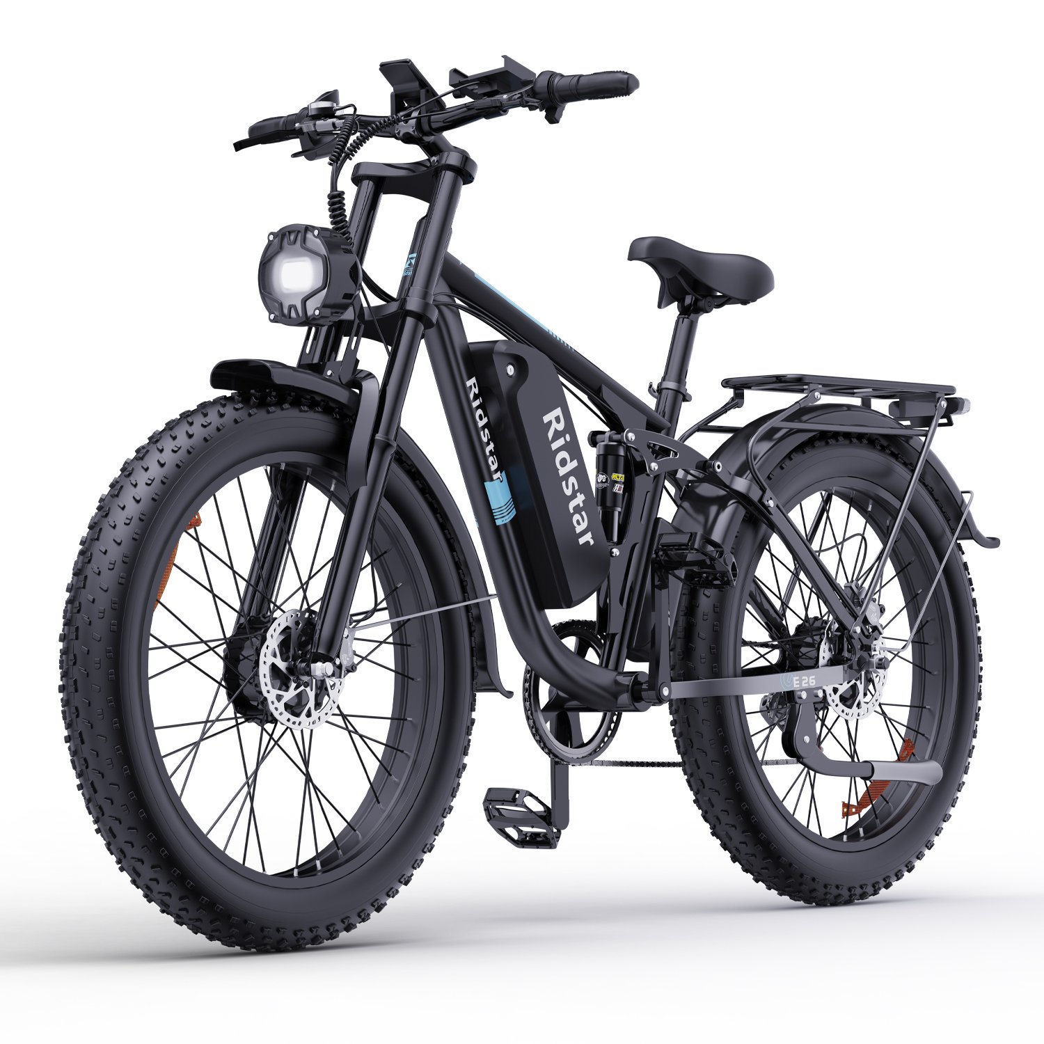 Dual Motor 2000W 2024 New Design Electric Mountain Bikes E26PRO 48V 23AH 26 Inch Fat Tire Electric Bikes Off Road Electric Bike