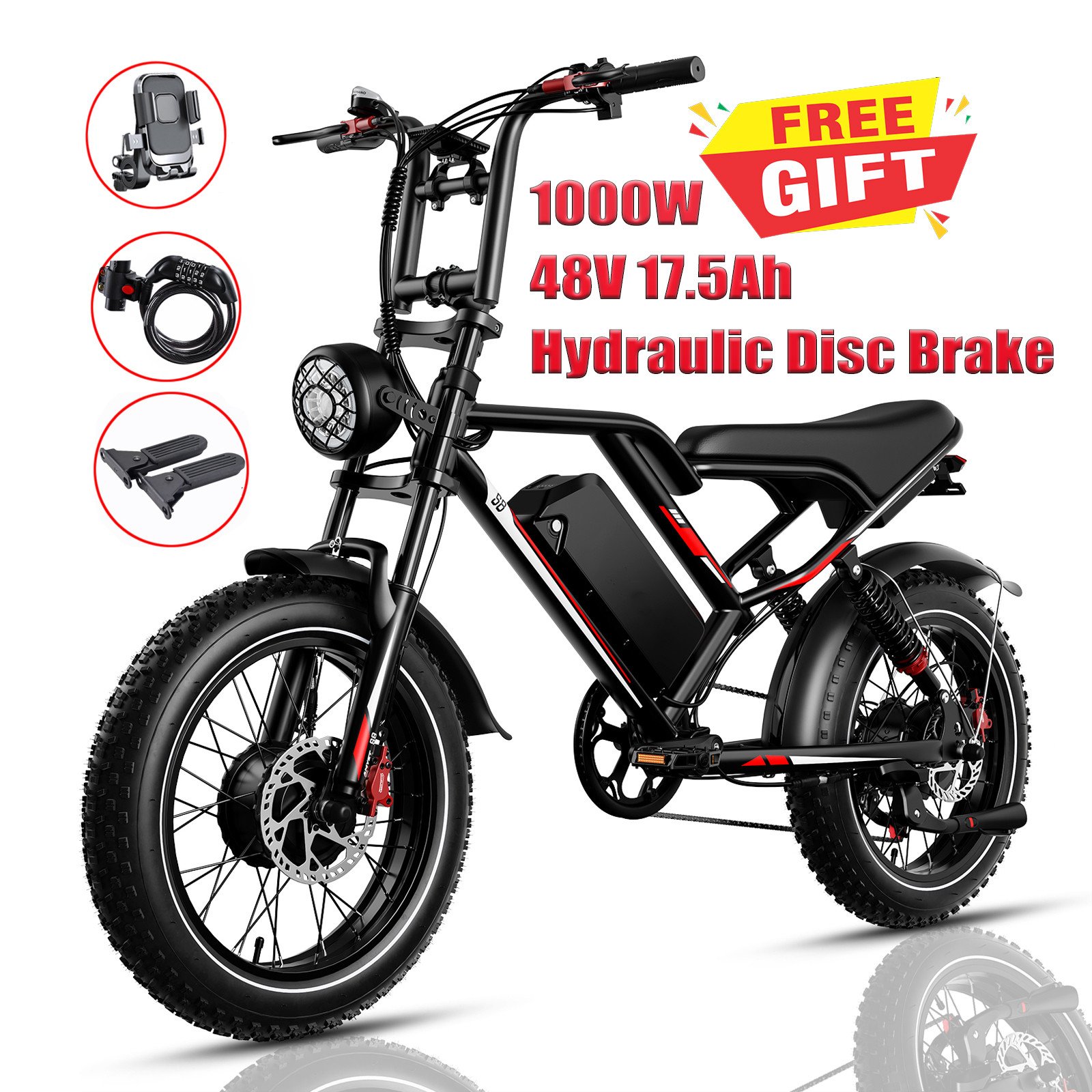 EU Netherlands V20 V8 S8 250W Electric City Bike 48V 17.5Ah Dual Suspension Electric Bicycle Wholesale 20inch fat tire E-bike