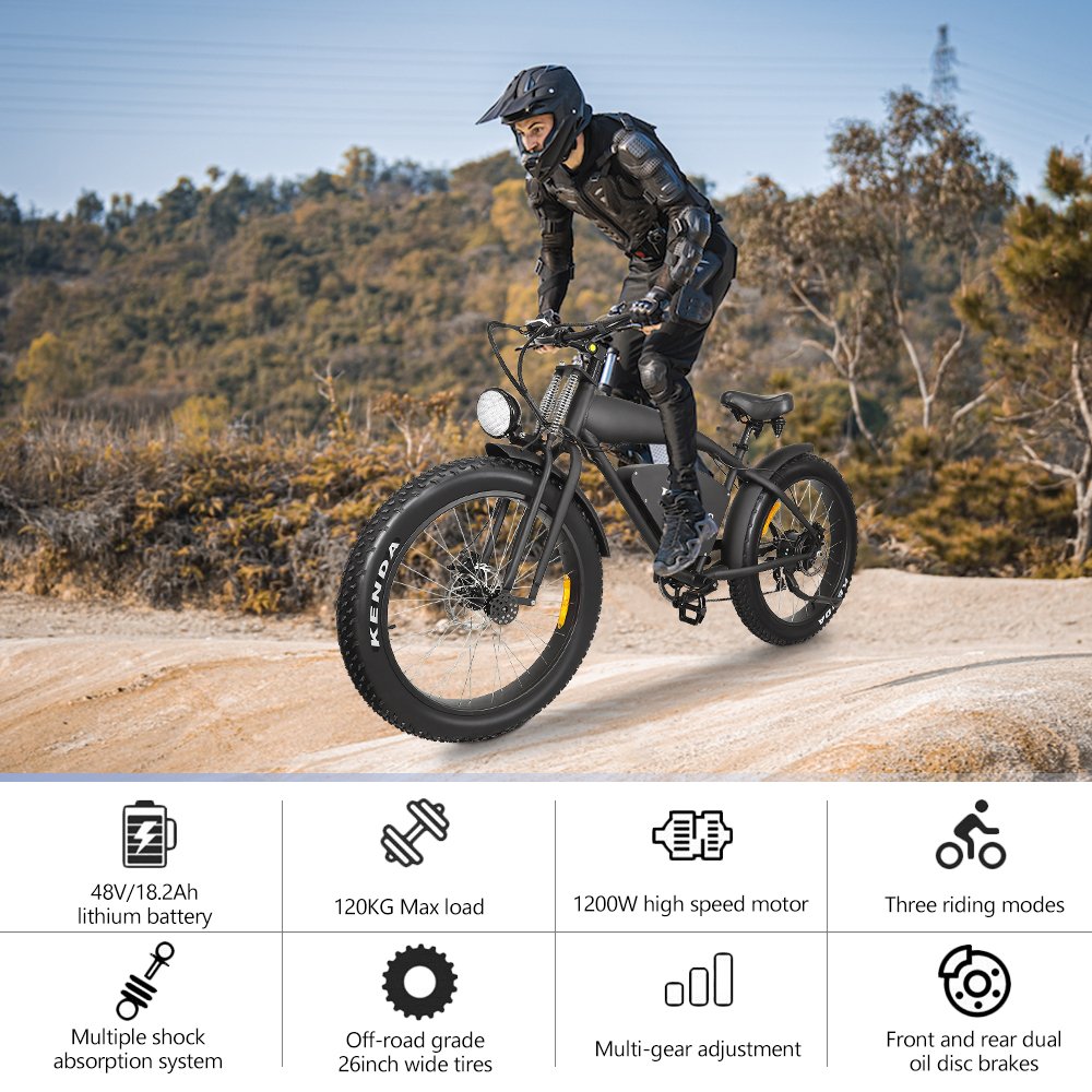 Hidoes B3 Urban 26-Inch Electric City Bike Drop Shipping 48V 1200W Power Lithium Battery 7 Speed Gears